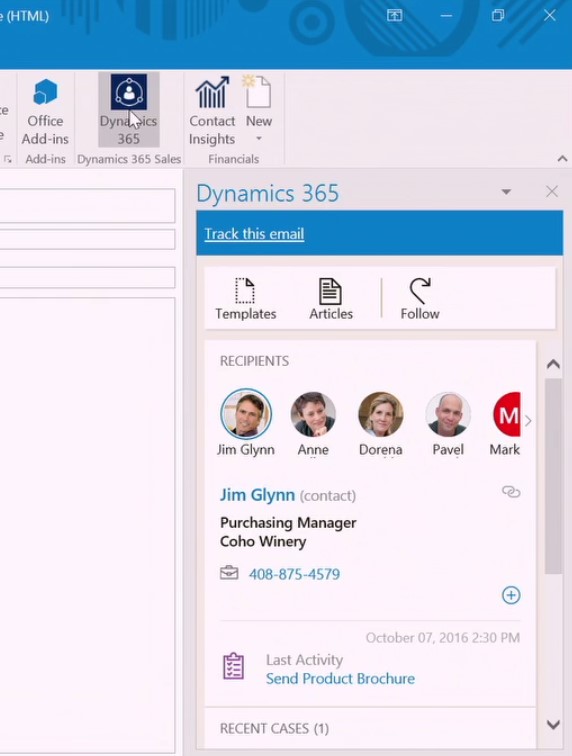 Microsoft Dynamics 365: integratie met Office 365