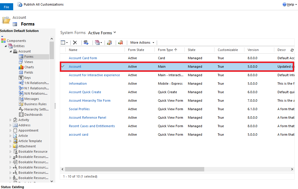 Microsoft Dynamics 365: Editable Grid inschakelen voor een subweergave - stap 3